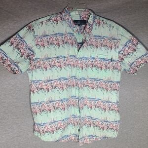 Stylish Flamingo Print Casual Shirt